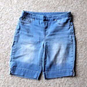 Women's High Rise Bermuda Denim Shorts